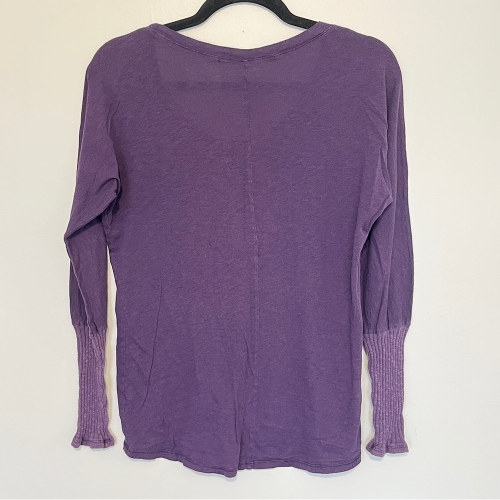 Michael Stars Plum Long Sleeve Tee - Picture 3 of 4